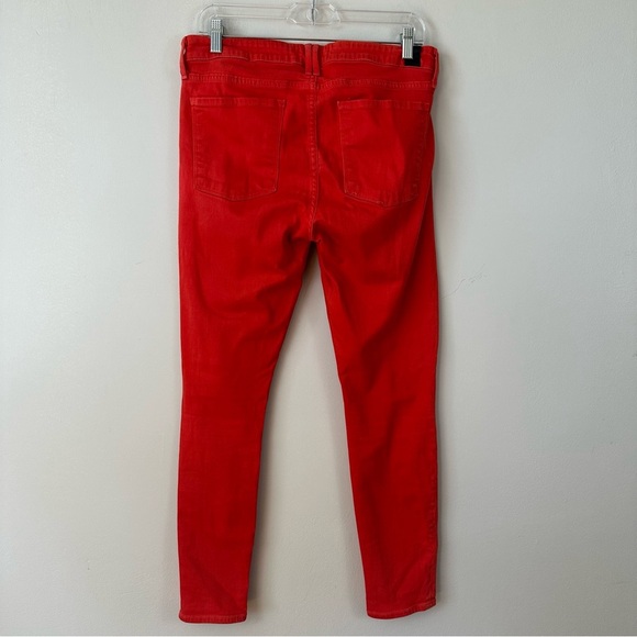 VINCE | Geranium Red Orange Skinny Ankle Jeans Size 32 Women's - Picture 4 of 6
